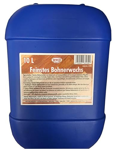 Bohnerwachs flüssiger Bohnerwachs für Fußböden-Linoleum Steinholz-Balatum Möbel 10 Liter