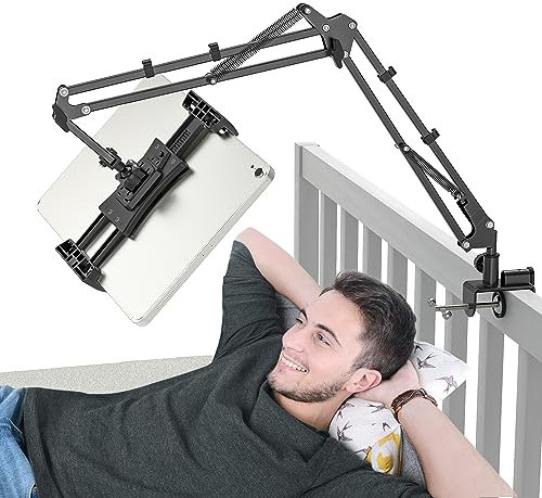 Karoten Soporte de Tablet para Cama con Robustos Brazo Metálico Soporte Tablet Cama, Soporte Tableta para Tabletas, Teléfonos y Otros Dispositivos Rlectrónicos con Pantalla de 4,7-12,9 Pulgadas