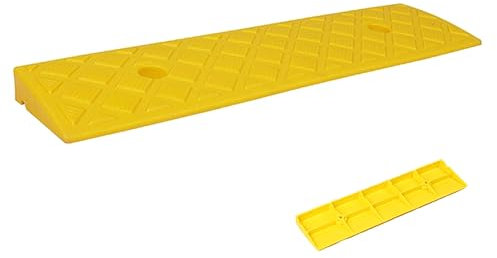 Rampes de Bordure D'AlléE Hauteur 3 cm Rampe de Seuil Portable Rampes Plastique de Trottoir pour Fauteuil Roulant Vélos Scooters Motos(Yellow)