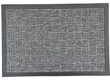 oKu-Tex Fußmatte Super Türvorleger, Fußabtreter für Innen und Außen, anthrazit, 40 x 60 cm, rechteckig, Reliefoptik, Gummimatte, wetterfest, rutschfest