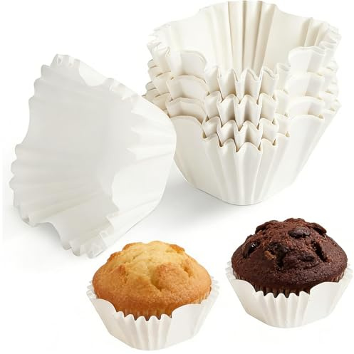 Oiieco Juego de 100 moldes cuadrados para magdalenas, vasos de papel de forma cuadrada, resistentes al calor, antiadherentes, para postres, pasteles, a prueba de aceite, aptos para horno, desechables