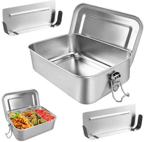 VIVIIHOO Scatola Pranzo in Acciaio Inossidabile con Contenitore Pranzo divisorio h800ml a Prova di perdite, sostenibile ed Ecologico
