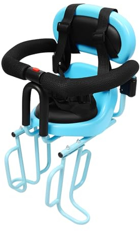 TkkMivcOC Leitplanke Fahrradsitz Kinder, U-förmige Fahrrad Kindersitz, Abnehmbar Kinderfahrradsitz mit Sicherheitsgurt, Fahrrad Rücksitzen, für 6 Monaten bis 6 Jahren (Blau)