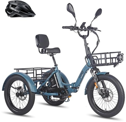 Fafrees F20 Mate E Bike Dreirad für Erwachsene Strassenzulassung [ Offiziell ] Damen Ebike Herren 180kg, Fat Elektrofahrrad 48V, Elektro Fahrrad 3 Räder für Senioren, elektrisch 3 Rad Fahrrad faltbar