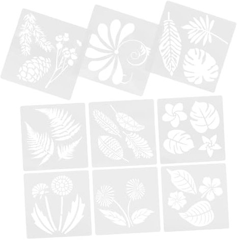 DIYEAH 9stücke Teiliges Wiederverwendbarer Malvorlagen Für Wandkunst Schablonen Mit Blumen Und Blätterdesigns Für -projekte Und Kreative Raumgestaltung