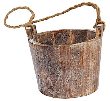 JOINPAYA Maceta Colgante de Madera para Plantas Suculentas y Cactus Mini, Porta Flores Ornamentales Multiusos Cuerda de Yute para Decoración Interior y Cocina