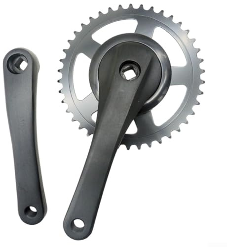 Fahrradteile Kurbelgarnitur mit 42T Kettenblatt ideal für MTB, Elektro und Fixie