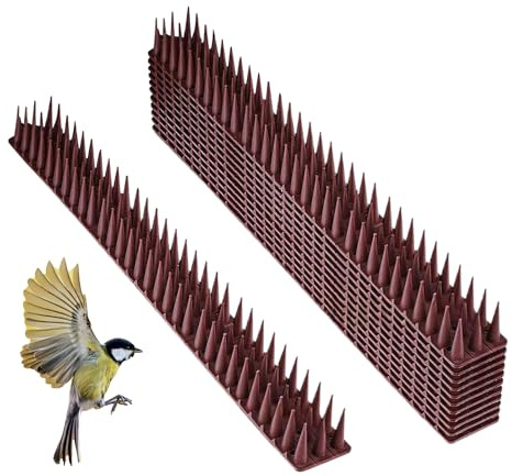 Pinchos Antipalomas, Auyentadores De Pajaros De Plástice, Repelente De Animale Recortable Para Palomas, Ardillas Y Mapache, Ideal Para Exteriores, Interiore, Patio, Jardine Y Balcones, 10.5x4.7x43.5CM