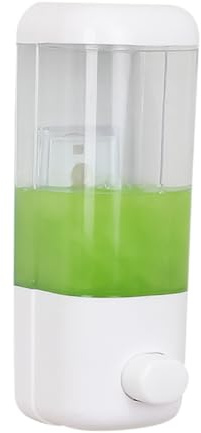 VALICLUD Distributore Di Sapone Manuale a Pressione Da 500 Ml, Portasapone Da Parete in Plastica Robusta, Contenitore Per Lozioni Per Casa e Hotel, Installazione Semplice e Salvaspazio