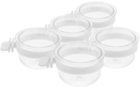 HANABASS 5pcs Pvc Bird Feeder Cups Large Capacity Multifunctional Easy to Place Bird Food Bowl Daily Use
