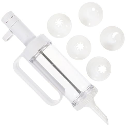 CLISPEED Kit para Decorar Pasteles y Hacer Galletas Prensa para Galletas de Plástico y Acero Inoxidable Mango Ergonómico Set Completo de Utensilios de Repostería Reutilizable
