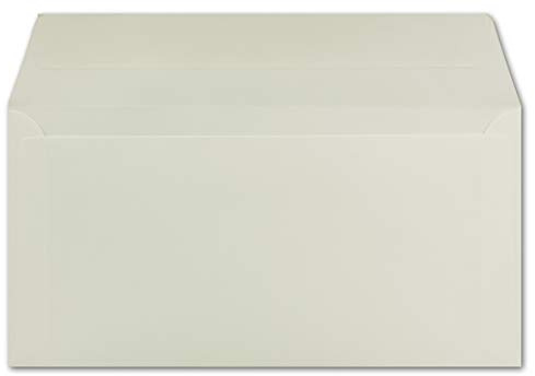 100 DIN Lang Briefumschläge Creme 22,0 x 11,0 cm 90 g/m² Haftklebung Post-Umschläge ohne Fenster ideal für Weihnachten Grußkarten Einladungen von Ihrem Glüxx-Agent