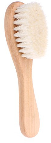 Mya Bébé Brosse à Cheveux,Poignée en Bois Brosse Nouveau-né Brosse à Cheveux Peigne Masseur Tête Infantile pour Garçons et Filles
