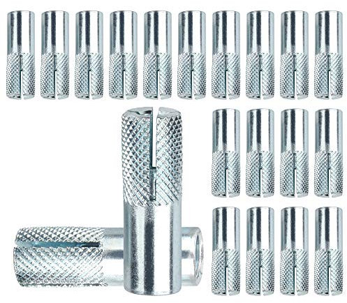 YINSONG Spreizdübel M6 - Metall Dübel für Betondecken,Silber, M6 / 20 Stücke