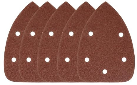 Dapetz ® Mouse Sanding Pads 5 Holes Hook and Loop Palm Sander Sandpaper Mouse Sanding Sheets Assorted Grits 240 Compatible with 140mm Black and Decker Detail Hand Sander -40Pcs