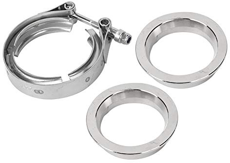 V-Band-Klemmschelle aus Edelstahl, langlebige Auspuffschelle mit Flansch für automatisches Auspuffrohr (2,25 Zoll - 57 mm)