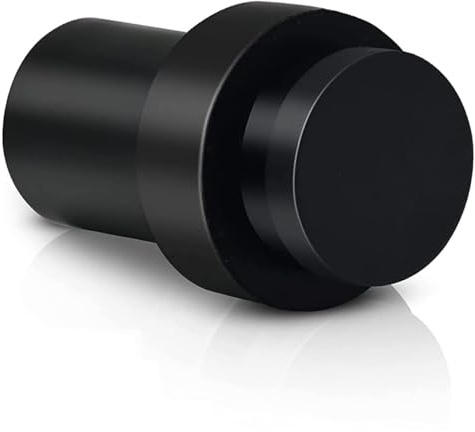 Türstopper aus Edelstahl, zylindrisch, Türstopper, schwarz, Gummi, gebürstet, modern, kommerzieller Türstopper, dekorativ, robust, solide, Türstopper, Stoßstange, Keilwandschutz, 6,3 cm