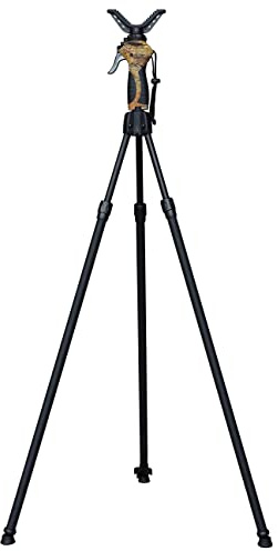 Benisport - Tripode de 4 generación - FIERYDEER - Bastón de Apoyo para Caza - Estable y Resistente - Horquilla giratoria 360
