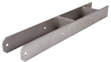 H Pfostenträger Stahl verzinkt 9x9 x60cm zum Einbetonieren 1 STK. | H Pfostenanker für Holzbalken & Holzpfosten | Metall H Anker 9x9 für Pfosten & Zaunpfosten | H Träger für Vierkantholz & Carport