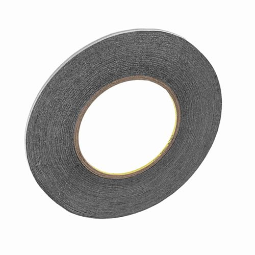 Colle Collante Noire Longue de 50 M pour Réparation de Téléphone Portable Double Face Adhésif Double Face écran LCD 5 Mm (Largeur : 5 Mm) (1 mm de Large et 50 mètres de Long)