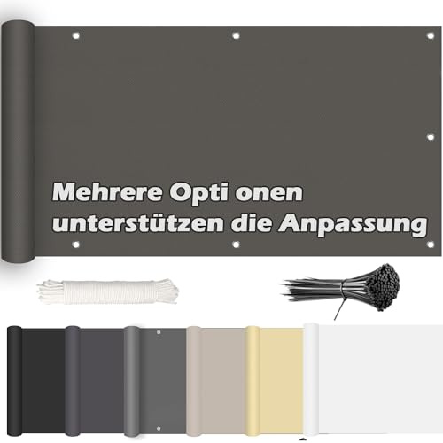 ROBAG Sichtschutz Balkon 200x300cm Balkonverkleidung Sichtschutz, Witterungsbeständig und Wasserabweisend, 100% Privatsphäre für Gartenzaun Balkonzaun - Anthrazit