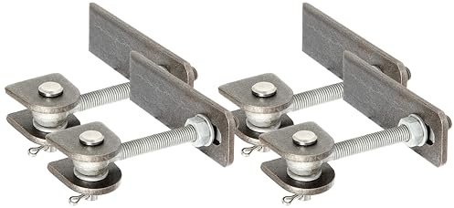 Alberts 411121 Torband | für 180° Öffnung | lange Ausführung | feuerverzinkte Schrauben und Muttern, Bolzen und Splint aus Edelstahl | Gewinde M12 (Packung mit 4)