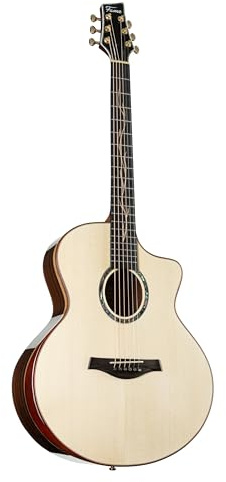 Fame Artist Pro Custom, Elektroakustische Westerngitarre, Massiv Fichtendecke, Santos Palisander Korpus