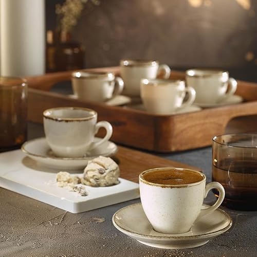 Kütahya Porselen Kütahya Porzellan Lima für 6 Personen 12-teilig Kaffeetassen Set - Stück