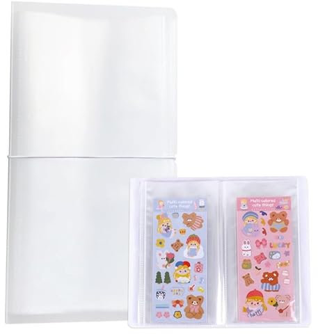 1pcs Stickers Storage Book, Sticker Collecting Album, Stickers Organizer Binder (Transparent)