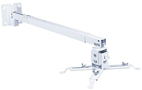ENGENDER Projector Mount Steel Wall-mounted Projector Stand With 0.6-1m Lengthened Telescopic Square Tube Projector Hanger Universal Ceiling Wall Mount Bracket Projector Stand