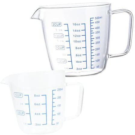 Cabilock 2piezas Taza Medidora De Líquidos Para Hornear Taza Medidora Escala De Cocina Accesorio Para Hornear