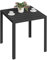 WOLTU Gartentisch, Balkontisch Aluminium WPC, Tisch eckig für 4-6 Personen, Esstisch Outdoor, Terassentisch, 70x74x70 cm, Schwarz