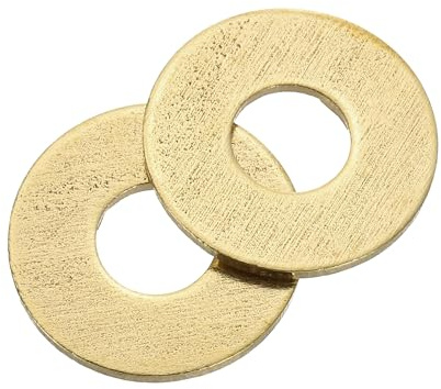 QUARKZMAN Rondelles Metal M6, 60 Pièces 6mm ID x 16mm OD x 1mm Hauteur Rondelles Plates en Laiton, Bagues de Montage pour Vis, Boulons, Écrous, Accessoires, Charnières de Porte