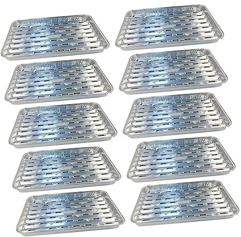 ULTECHNOVO Teglie in Alluminio Rivestimento Antiaderente Usa e Getta 10 Pezzi per Barbecue e Forno per Feste e Cucina All'aperto