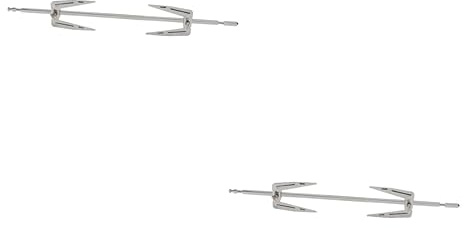 2 Juegos Tenedor Giratorio de Inoxidable para Asar Pollos y Carnes para BBQ y Freidoras de Aire Duradero y Práctico