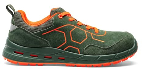 Sottozero Work SOCIM NORAD S1PS ESD Scarpa Bassa Antinfortunistica da Lavoro Pelle Scamosciata, Uomo/Donna (Verde/Arancio, Sistema Taglie Calzature EU, Adulto, Uomo, Numero, Media, 45)
