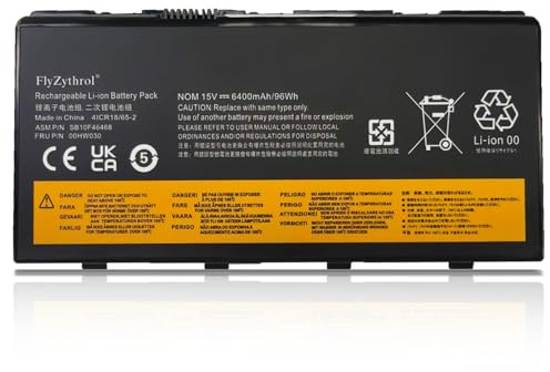 FlyZythrol 78++ 00HW030 Laptop Battery Compatible With Lenovo ThinkPad P70 | 20ER 20ES P71 20HK Mobile Workstation Series 01AV451 SB10F46468 4X50K14092 5B10W13950 15V 96Wh