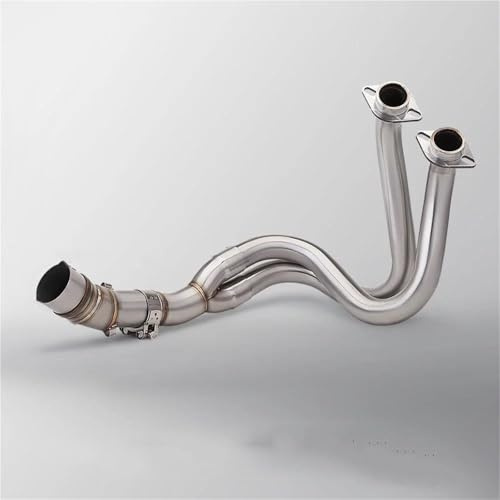 Pot Liaison Ligne D'échappement Complète pour Moto pour Kawasaki ER6N, ER6F, ER6 N F, Silencieux, Tube Intermédiaire Avant, Connecteur Moto Éliminateur De Bruit(Couleur 1)