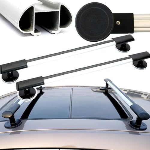 Universal-Dachträger (magnetisch befestigt), magnetischer Dachträger, einstellbare Länge, Saugnapfdurchmesser (10 cm), zerstörungsfreie Installation,für Autos ohne Dachseitenreling,88-103cm