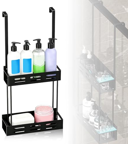 UESDU Duschablage zum HäNgen, Badezimmer Organizer Duschregal Ohne Bohren Duschablage Ohne Bohren Shampoo Halterung für Dusche für Dusche