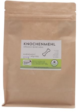 ALMICANNA: Knochenmehl 500g - Organischer Phosphor & Calcium Dünger mit Langzeitwirkung - Amendment im Living Soil - Steigert die Bodenfruchtbarkeit