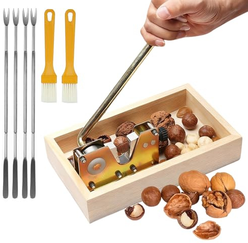 CAIEJSAEN Nussknacker, Nussknacker Walnüsse, Walnussknacker mit Hebelmechanismus, Verstellbarer Nußknacker, Geeignet für Haselnüsse, Paranüsse, Mandeln, Pekannüsse und andere Nüsse
