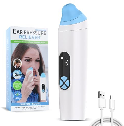 RNPKZ Dispositivo per alleviare la pressione delle orecchie, alleviare la pressione dell'orecchio, compensare la pressione dell'orecchio acufene, 900 mAh, ricaricabile, Eustachian Tube Unclogger per
