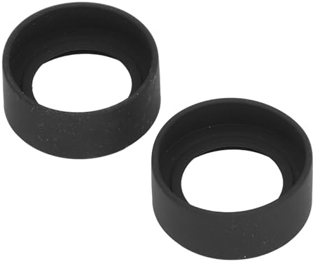 Syrisora 2 Stück Mikroskop-Okular-Augenmuschel, Gummi-Okularabdeckung mit 41 Mm Durchmesser und Flachwinkel-Design, für 37,5–39 Mm Stereomikroskope