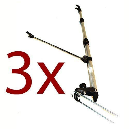 3X Kitablage Rutenablage Rutenhalter Rutenauflage Erdspeer (3xkit112)