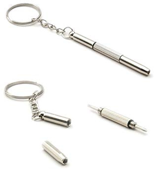 Glasses Repair Kit Repair Tool 3 in 1 Mini Stainless Steel Screwdriver Keychain Eyeglass Repair kit - 2 Pack Screwdriver for Optical/Glasses/Eyeglass Frames/Sunglasses/Jewellery/Watches Fix Glasses