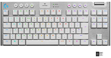 Logitech G G915 TKL Wireless RF Tastatur + Bluetooth QWERTY Pannordisch weiß