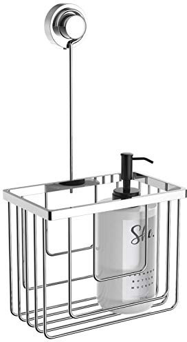 Badezimmer-Dusch-Caddy ohne Bohren mit großem Haken, Duschkorb zum Aufhängen über Duscharmatur