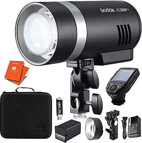 GODOX AD300 Pro Studio Portable Flash Kit with XPro Trigger for Nikon 300Ws TTL HSS 1/8000th High Speed Bi-Colour Modelling Lamp 3000K 6500K + 12 Month Extended Warranty Card (3 Yrs)