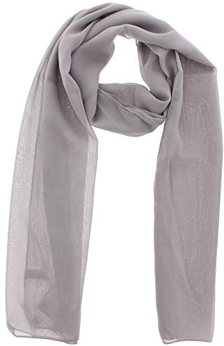 WESTEND CHOICE Ladies Chiffon Scarves Women Plain Neck Scarf Soft Headwrap Girls Headscarf Sheer Wrap women's scarves & wraps 150x45 cm (Light grey)